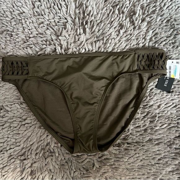 4/$25 Kenneth Cole olive green the hipster bathing suit bottom XL Beach travel - Picture 5 of 5